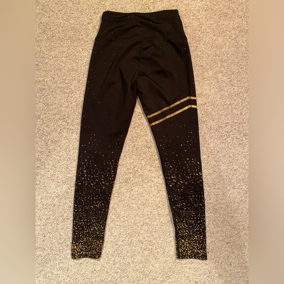 Black metallic gold space festival rave spandex - Picture 2 of 2